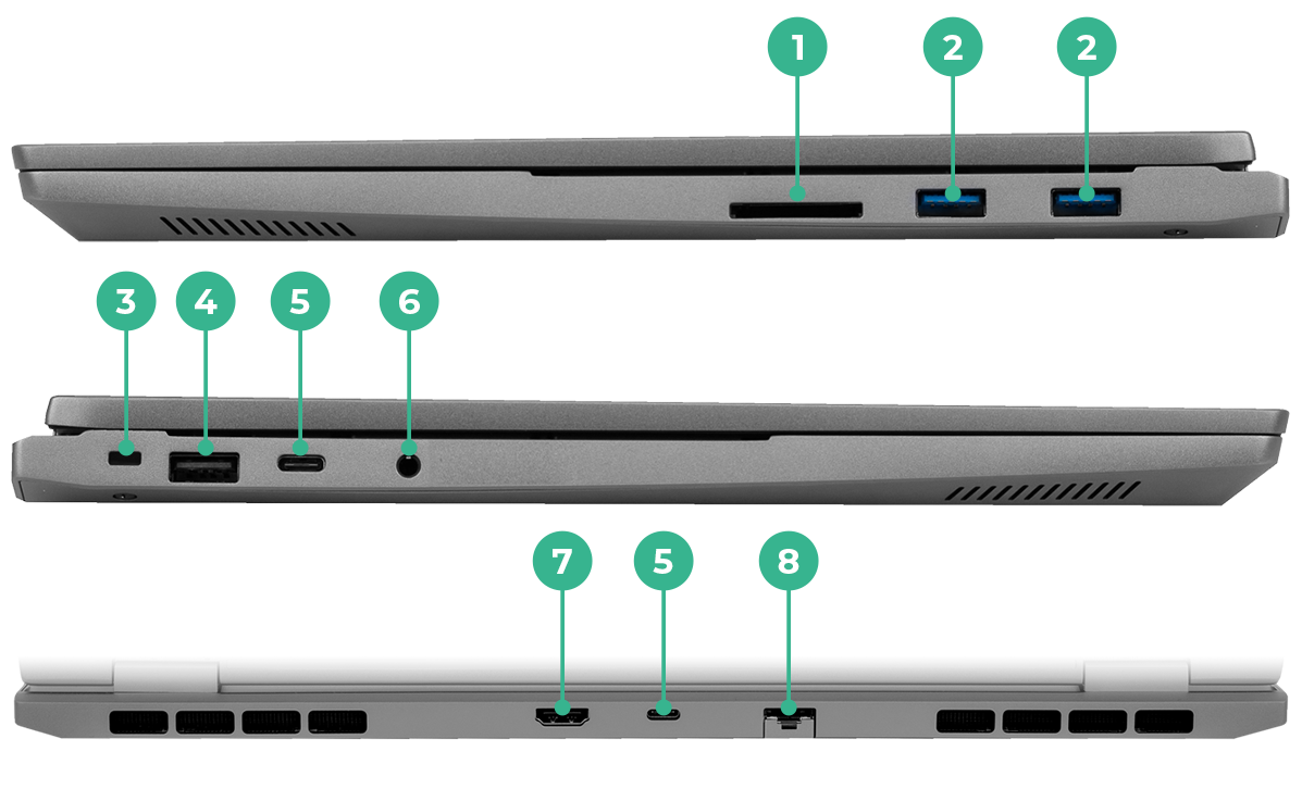 15 inch laptop Ports